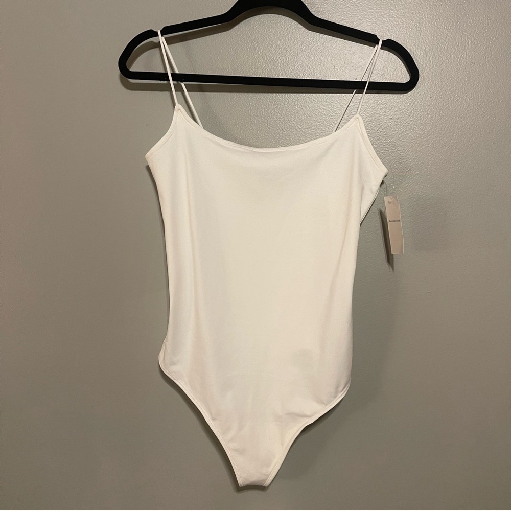 NWT Abercrombie White Basic Bodysuit Large